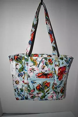 Vera Bradley SMALL Vera Tote Bag In Sea Air Floral #28416-16705 NWT • $62.99