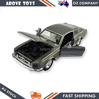 MAISTO Licensed Model Car 1967 Ford Mustang GT-grey Scale 1:24 Collection Gift • $53.69