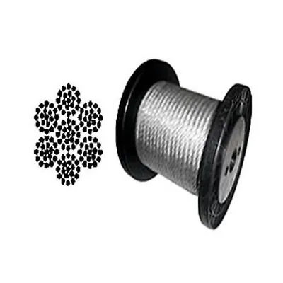 304 Stainless Steel Cable Wire Rope 3/8  7x19 - 50 100 150 200 250 ~ 1000 Ft • $1786.38