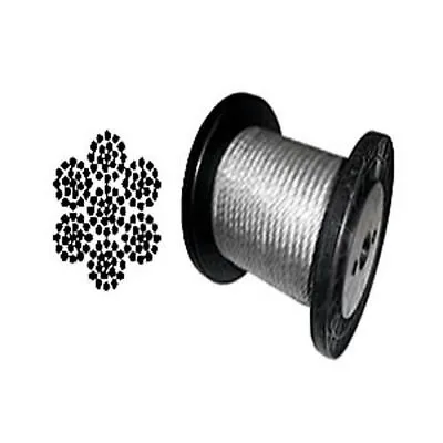 Cable Railing Type 304 Stainless Steel Wire Rope Cable 1/8 7x19 Coil & Reel • $59.34