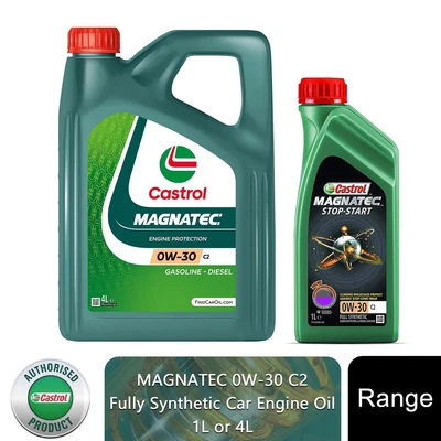 £29.59 • Buy Castrol Magnatec 0W-30 C2 Car Engine Oil Start Stop Fully Synthetic 1 Or 4 Litre