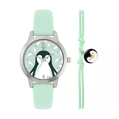 Tikkers X WWF Kids Penguin Dial Watch & Penguin Charm Bracelet Gift Set • £12.99