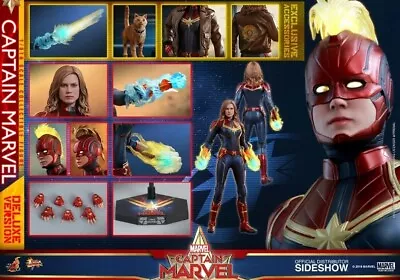 Hot Toys MMS522 Captain Marvel Deluxe Version Figure 1/6 Collectible Figure • $149.99