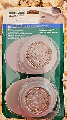 MSA SAFETY WORKS Respirator Replacement Two Cartridges 817667 Unopened OSHA • $19.23