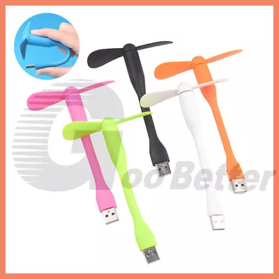 Mini USB Fan Flexible Bendable Cooling Fan Charger Mobile Phone Cooler Portable • $2.92