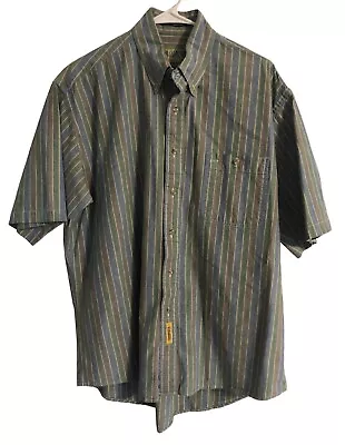 $20 • Buy Vtg BD Baggies Mens Shirt Size L Hip Hop Colorful Chambray Stripes Button Down
