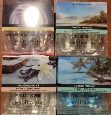 $14.95 • Buy Bath & Body Works Wallflowers Home Fragrance Refill Bulb Set Of 2 You Choose 