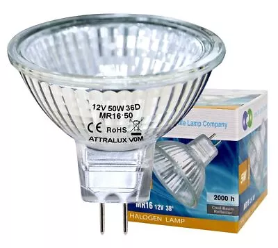 6 X MR16 50w Halogen Light Bulbs 12v Low Voltage GU5.3 • £12.99
