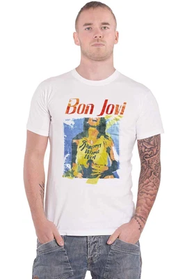 £15.95 • Buy Bon Jovi T Shirt Slippery When Wet Original Cover New Official Mens White
