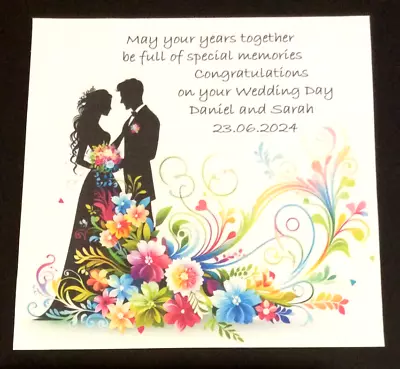 Personalised Handmade Wedding Day Card • £2.20