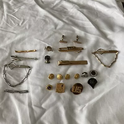 Miscellaneous Lot Of Vintage Swank Tie Clips/Tacks Military Tacks /button • $15