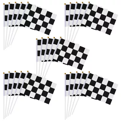 25PCS Race Car Birthday Party Supplies Checkered Flags Bulk Party Decorations • $8.29