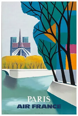 Air France - Paris - Version #1 - Vintage Airline Travel Poster • $10.99