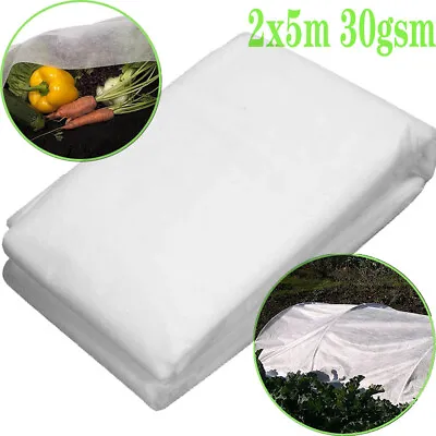 £7.99 • Buy GARDEN FLEECE PLANT PROTECTION WHITE HORTICULTURAL COVER FROST HEAVY DUTY 2Mx5M