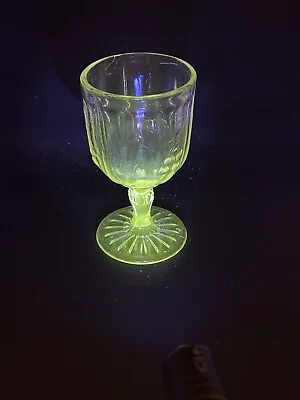 Vintage Cherry Manganese Glass Goblet  • $12.10