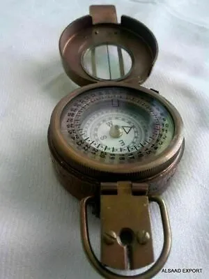 Brass Antique British Working Military Vintage WWW Mark Pocket Compass Gifts New • $34.27
