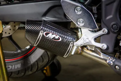 M4 Exhaust Carbon Fiber Street Slayer Slip-on For 2015-2024 Yamaha R3 YA3014 • $474