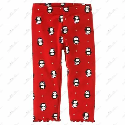 $9.54 • Buy Gymboree NWT Girl's 12-18 Mo. Penguin Chalet Red Print Leggings