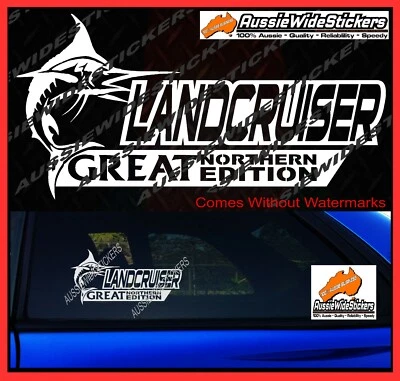 $6.90 • Buy LANDCRUISER Stickers Accessories Ute Car MX Funny Decal GREAT NORTHERN 200mm