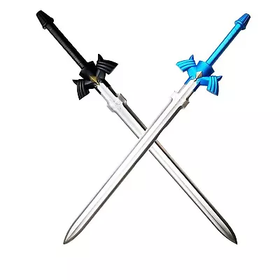 Legend Of Zelda Master PU Foam Sword Cosplay Blade Props Black And Blue Set • $48.99