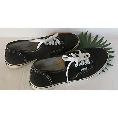 VANS OFF THE WALL Lace Up Tennis Shoes Sneakers Size 7 Women Low Top Black • $33