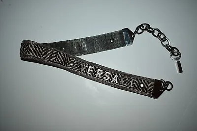 Versace Zebra Print Crystal VERSACE Design Leather Belt  • $249.95