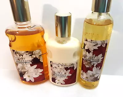 Bath Body Works Velvet Tuberose Lotion Shower Gel & Splash SET Rare Discontinued • $150