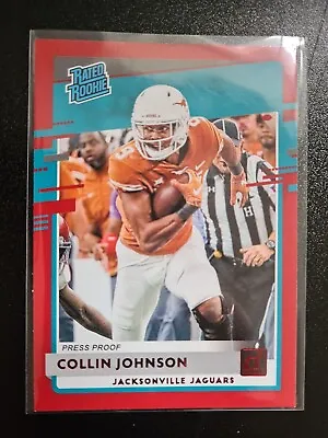 2020 PANINI  Donruss  - Press Proof RedRated RookieJAGUARS Collin Johnson #547 • £0.86