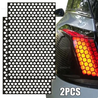 2pcs Car Accessories Rear Tail Light Cover Honeycomb Sticker Tail-lamp Decal • $19.66