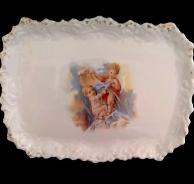 Antique Victoria Carlsbad Austria Porcelain Rectangular Dresser Vanity Tray • $29.99