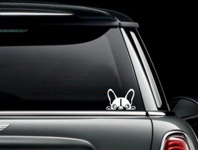 $6.79 • Buy Peeking French Bulldog Custom Car Truck Van Window Or Bumper Sticker Vinyl Decal