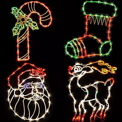 $39.58 • Buy Christmas Lights - 4 Pack 16? Christmas Window Silhouette Light LED