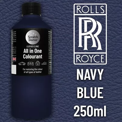 Leather Paint ROLLS ROYCE Car Seat NAVY BLUE All In One 250ml Dye For Repairing • £16.95