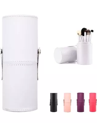 Makeup Brush Holder Travel Brushes Case Bag Cup Storage (White) • $10