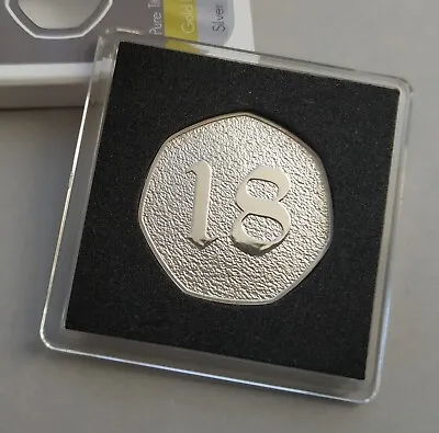 Happy 18th Birthday - Silver Plated Commemorative Coin / Gift / Present • £8.99