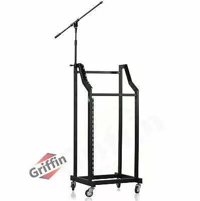 Rack Mount Cart Stand Rolling Studio Mixer Gear Pro Audio IT Server Holder Case • $83.95