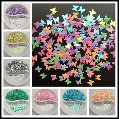Butterfly Shape Pvc Loose Sequins Nail Arts Crafts Glitter Paillettes Sequin 20g • $37.43