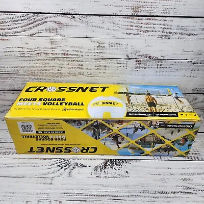 CROSSNET Four Square Volleyball Net Game Set With Carrying Backpack & Ball NEW • $107.99