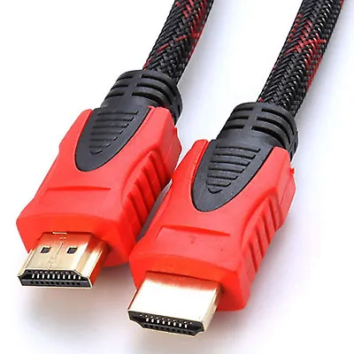 $8.49 • Buy 25ft HDMI Cable For HD TV LCD 3D DVD PS4 Xbox 1080p V 1.4 High Speed Cord Red US