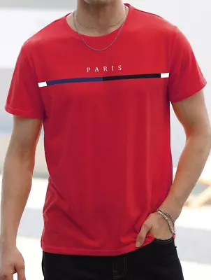 Mens Paris Fashion T-shirt / Tee Brand New! Choice Of Colour / Size • £4.99