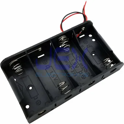 Four/4X C DIY Battery Holder Case Box Base 6V Volt PCB Mount With Bare Wire Ends • $2.29