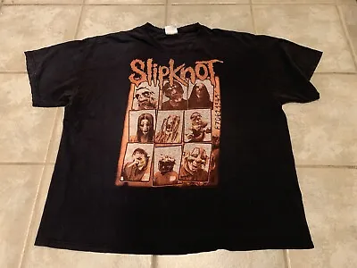 VINTAGE Slipknot Band Shirt 2006 Graphic Double Sided XXL Goth Fade Grid Faces • $99.95