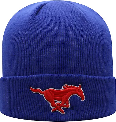 Smu Mustangs So. Methodist Ncaa Blue Tow Beanie Simple Knit Winter Cap Hat Nwt! • $16.95