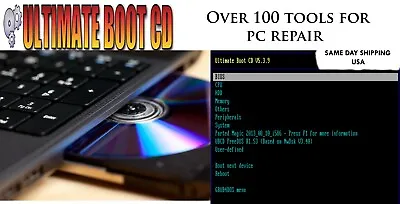 Ultimate Boot CD - Over 100 PC Repair Programs Laser-Printed Label AAA+ CD USA • $7.99