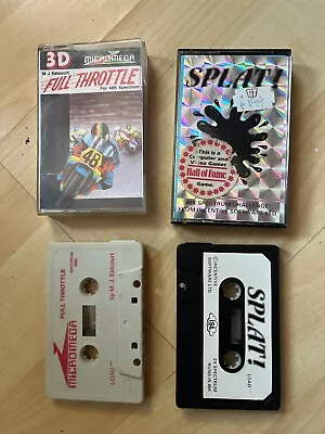 2 X ZX Spectrum Games - 3D Full Throttle (Micromega) & SPLAT (Incentive) • £4.99