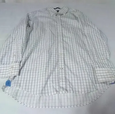 Lincs David Chu Long Sleeve Mens 16 32/33 Button Down Shirt 100% Egyptian Cotton • $18