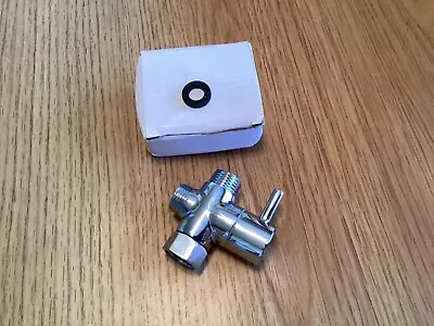 Shut Off Valve 3 Way 1/2” X 1/2” X 1/2” Tee Connector For Handheld Bidet • £14.47