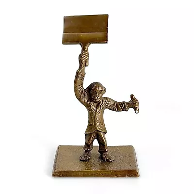 Monkey Butler Business Card Holder Vintage Brass Bronze Cast Iron • $31.67