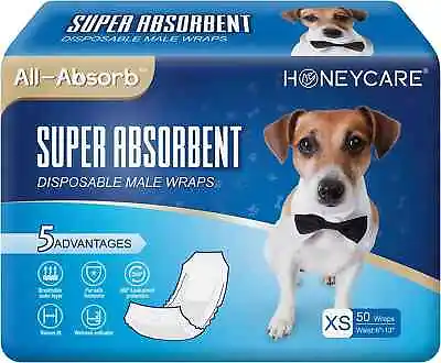 All-Absorb A27 Male Dog Wrap 50 Count Extra Small • $19.50