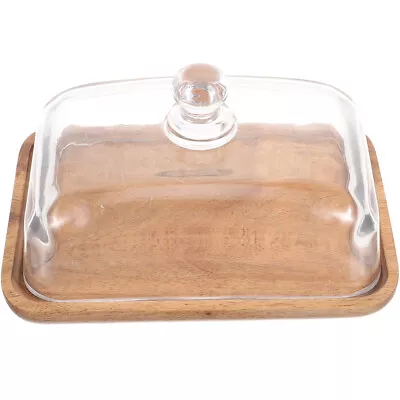 Cake Plate With Lid Stand Glass Dome Display Stand Cake Stand With Cake Tray • £25.38